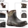 imageHISEA Mens Rubber Boots Ankle Rain Boots Waterproof Outdoor Mud Bootie for Lawn and GardenCamo