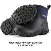 imageHISEA Mens Rubber Boots Ankle Rain Boots Waterproof Outdoor Mud Bootie for Lawn and GardenNavy