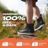 imageHISEA Womens Ankle Rain Boots Rubber Fishing Deck Boots Garden Boots for Women WaterproofBlack