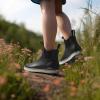 imageHISEA Womens Ankle Rain Boots Rubber Fishing Deck Boots Garden Boots for Women WaterproofBlack