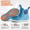 imageHISEA Womens Ankle Rain Boots Rubber Fishing Deck Boots Garden Boots for Women WaterproofBlue