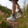 imageHISEA Womens Ankle Rain Boots Rubber Fishing Deck Boots Garden Boots for Women WaterproofGrey