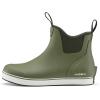 imageHISEA Womens Ankle Rain Boots Rubber Fishing Deck Boots Garden Boots for Women WaterproofOlive Green