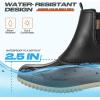 imageHISEA Womens Duck Boots Waterproof Ankle Saltwater Boot for Outdoor Winter Snow BootsBlack