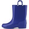 imageHISEA Kids Rain Boots for Toddler Boys Girls Waterproof Rubber Boots with EasyOn Handles Seamless PVC Rainboots Lightweight Mud Shoes for Water Beach Outdoor Playing ToddlerLittle KidBig KidBlue