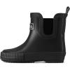 imageHISEA Kids Ankle Rain Boots Waterproof Deck Rubber Shoes for Boys Girls ToddlerLittle KidBig KidBlack