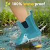 imageHISEA Kids Ankle Rain Boots Waterproof Deck Rubber Shoes for Boys Girls ToddlerLittle KidBig KidBlue