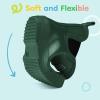 imageHISEA Kids Ankle Rain Boots Waterproof Deck Rubber Shoes for Boys Girls ToddlerLittle KidBig KidGreen
