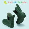 imageHISEA Kids Ankle Rain Boots Waterproof Deck Rubber Shoes for Boys Girls ToddlerLittle KidBig KidGreen