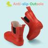 imageHISEA Kids Ankle Rain Boots Waterproof Deck Rubber Shoes for Boys Girls ToddlerLittle KidBig KidRed
