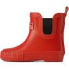 imageHISEA Kids Ankle Rain Boots Waterproof Deck Rubber Shoes for Boys Girls ToddlerLittle KidBig KidRed