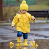 imageHISEA Kids Ankle Rain Boots Waterproof Deck Rubber Shoes for Boys Girls ToddlerLittle KidBig KidYellow