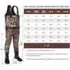 imageHISEA Kids Chest Waders for Toddler ampamp Children Neoprene Youth Duck Hunting Waders for Kids Boys Girls with Insulated BootsNext Camo Evos  Brown