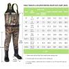 imageHISEA Kids Chest Waders for Toddler ampamp Children Neoprene Youth Duck Hunting Waders for Kids Boys Girls with Insulated BootsNext Camo Evos  Green