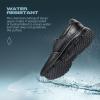 imageHISEA Mens Leather Non Slip Food Service Shoes Water ampamp Oil Resistant Comfortable Breathable Lightweight Slip Resistant Shoes for Men for Kitchen Restaurant Slipon Chef Walking ShoesBlack