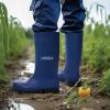 imageHISEA Mens Rain Boots Waterproof Rubber Boots with Steel Shank Seamless PVC Rainboots Outdoor Work Boots Durable Slip Resistant Fishing Gardening Knee Boot for Agriculture and Industrial WorkingGreen