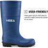 imageHISEA Mens Rain Boots Waterproof Rubber Boots with Steel Shank Seamless PVC Rainboots Outdoor Work Boots Durable Slip Resistant Fishing Gardening Knee Boot for Agriculture and Industrial WorkingBlue