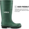 imageHISEA Mens Rain Boots Waterproof Rubber Boots with Steel Shank Seamless PVC Rainboots Outdoor Work Boots Durable Slip Resistant Fishing Gardening Knee Boot for Agriculture and Industrial WorkingGreen