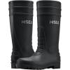 imageHISEA Mens Rain Boots with Steel Shank Waterproof Rubber Protective Footwear Seamless PVC Rainboots Outdoor Work Boots Durable Garden Fishing Tall Kneed Boot for Agriculture and Industrial WorkingBlack