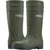 imageHISEA Mens Rain Boots with Steel Shank Waterproof Rubber Protective Footwear Seamless PVC Rainboots Outdoor Work Boots Durable Garden Fishing Tall Kneed Boot for Agriculture and Industrial WorkingOlive Green