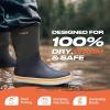 imageHISEA Mens Rubber Rain Boots Waterproof Garden Fishing Outdoor Deck BootsBlue