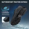 imageHISEA Non Slip Shoes for Women Food Service Water ampamp Oil Resistant Breathable Lightweight Comfortable Lace Up Womens Work Shoes Slip Resistant Work Shoes for Chef Kitchen RestaurantBlack
