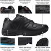 imageHISEA Non Slip Shoes for Women Food Service Water ampamp Oil Resistant Breathable Lightweight Comfortable Lace Up Womens Work Shoes Slip Resistant Work Shoes for Chef Kitchen RestaurantBlack