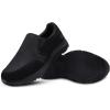 imageHISEA Slip Resistant Shoes for Men Water ampamp Oil Resistant Breathable Comfortable Slip on Chef Men Work Shoes Lightweight Walking Standing Shoes for Kitchen Restaurant Healthcare Workers Black