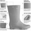 imageHISEA Women Rubber Boots Wide Calf Rain Boots Matte Surface Waterproof PVC Rubber Rain Boot Mid Height Rain Shoes for Outdoor Gardening Work WalkingGrey
