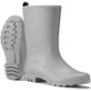 imageHISEA Women Rubber Boots Wide Calf Rain Boots Matte Surface Waterproof PVC Rubber Rain Boot Mid Height Rain Shoes for Outdoor Gardening Work WalkingGrey
