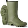 imageHISEA Women Rubber Boots Wide Calf Rain Boots Matte Surface Waterproof PVC Rubber Rain Boot Mid Height Rain Shoes for Outdoor Gardening Work WalkingOlive Green