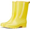 imageHISEA Womens Mid Calf Rain Boots Waterproof Garden Shoes AntiSlipping Rainboots for Ladies with Comfort Insole Short Wellies Rubber Rain Shoes Outdoor Work BootsYellow
