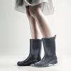 imageHISEA Womens Mid Calf Rain Boots Waterproof Garden Shoes AntiSlipping Rainboots for Ladies with Comfort Insole Short Wellies Rubber Rain Shoes Outdoor Work BootsGrey
