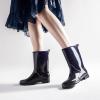 imageHISEA Womens Mid Calf Rain Boots Waterproof Garden Shoes AntiSlipping Rainboots for Ladies with Comfort Insole Short Wellies Rubber Rain Shoes Outdoor Work BootsStarry Blue