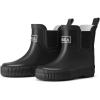 imageHISEA Kids Ankle Rain Boots Waterproof Deck Rubber Shoes for Boys Girls ToddlerLittle KidBig KidBlack