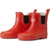 imageHISEA Kids Ankle Rain Boots Waterproof Deck Rubber Shoes for Boys Girls ToddlerLittle KidBig KidRed