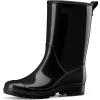 imageHISEA Womens Mid Calf Rain Boots Waterproof Garden Shoes AntiSlipping Rainboots for Ladies with Comfort Insole Short Wellies Rubber Rain Shoes Outdoor Work BootsBlack