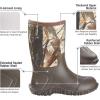 imageHISEA Kids Rain Boots Waterproof Neoprene Rubber Mud Boots Youth Rainboots Mid Calf Rain Shoes for Toddlers Kid Children Boys ampamp GirlsCamo