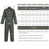 imageHISEA Mens Long Sleeve Coverall Stain ampamp Wrinkle Resistant Mens Work Coverall with Multi PocketsGreen
