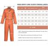 imageHISEA Mens Long Sleeve Coverall Stain ampamp Wrinkle Resistant Mens Work Coverall with Multi PocketsOrange