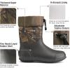 imageHISEA Mens Rain Boots Garden Boots Waterproof Neoprene Rubber Boots Men Women Adjustable Ankle Height Insulated Mud Boots Garden ShoesCamo