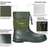 imageHISEA Mens Rain Boots Garden Boots Waterproof Neoprene Rubber Boots Men Women Adjustable Ankle Height Insulated Mud Boots Garden ShoesGreen