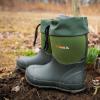imageHISEA Mens Rain Boots Garden Boots Waterproof Neoprene Rubber Boots Men Women Adjustable Ankle Height Insulated Mud Boots Garden ShoesGreen