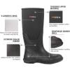imageHISEA Mens Rain Boots Waterproof Durable Insulated Rubber Boots for Men 5 mm Neoprene Outdoor Mud Fishing Hunting Boots for MultiSeason Black Camo ampamp BrownGrey