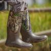 imageHISEA Mens Rain Boots Waterproof Durable Insulated Rubber Boots for Men 5 mm Neoprene Outdoor Mud Fishing Hunting Boots for MultiSeason Black Camo ampamp BrownGrey