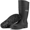 imageHISEA Mens Steel Toe Rain Boots PVC Rubber Boots Waterproof Garden Fishing Outdoor Work Boots Durable Slip Resistant Knee Boots for Agriculture and Industrial WorkingBlacknew