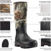 imageHISEA Mens Winter Hunting Boots Arctic Snow Boots 8mm Neoprene with Fleece 30 Warm Rubber Wellies Insulated Durable Waterproof Outdoor