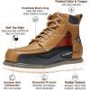 imageHISEA NINGO Work Boots for Men SteelSoft Toe Boots6 Waterproof Slip Resistant Industrial ampamp Construction Work BootsComposite Toe Working BootsSoft Toe  Bronze