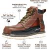 imageHISEA NINGO Work Boots for Men SteelSoft Toe Boots6 Waterproof Slip Resistant Industrial ampamp Construction Work BootsComposite Toe Working BootsSoft Toe  Brown