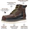 imageHISEA NINGO Work Boots for Men SteelSoft Toe Boots6 Waterproof Slip Resistant Industrial ampamp Construction Work BootsComposite Toe Working BootsSoft Toe  Darkbrown